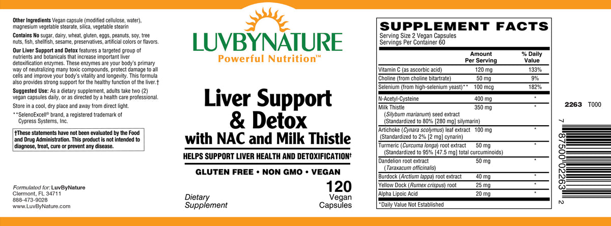 Liver Support & Detox, LuvByNature