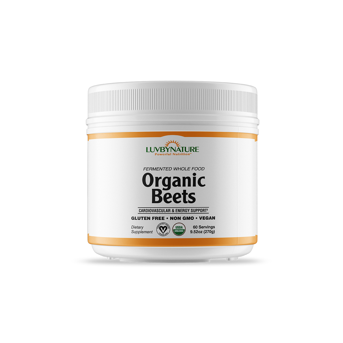 Fermented Whole Food Organic Beets, LuvByNature, 60 servings