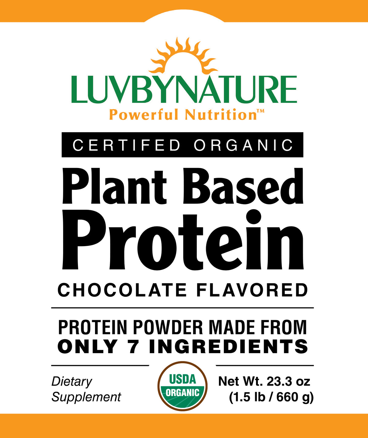 Organic Plant Based Protein Powder Chocolate