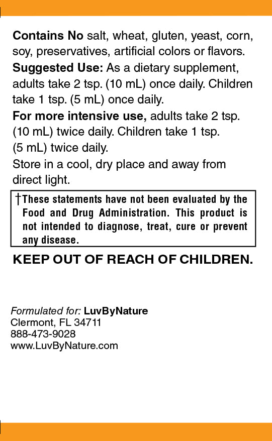 Organic Liquid Elderberry Extract, LuvByNature