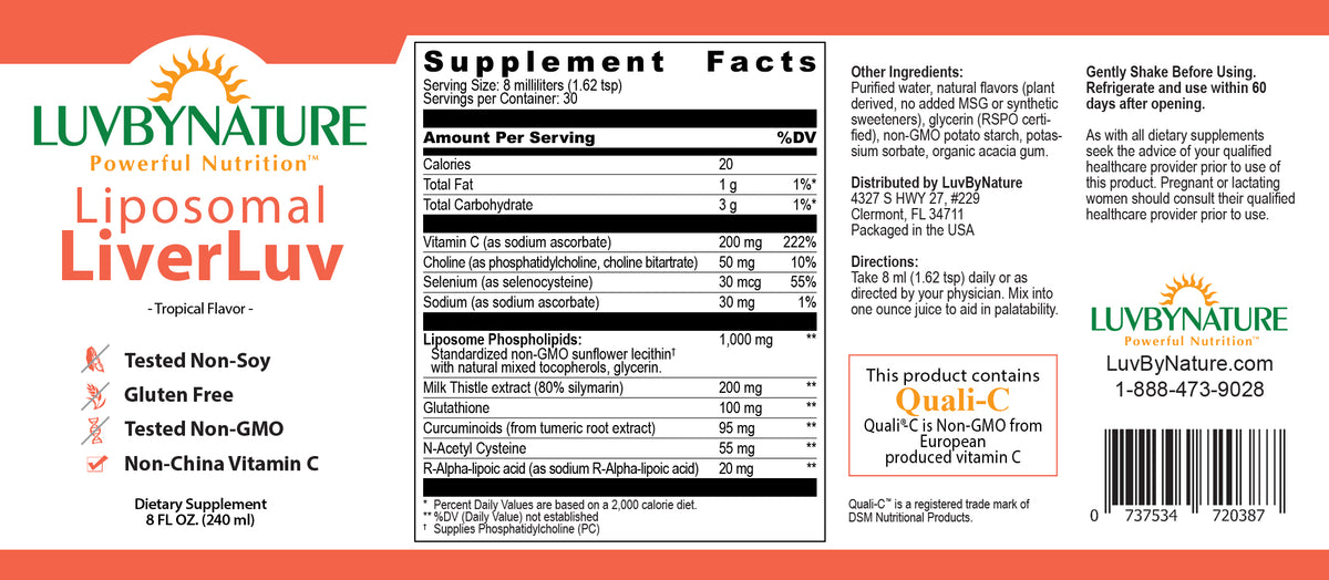 Liposomal LiverLuv, LuvByNature, 8 FL OZ.