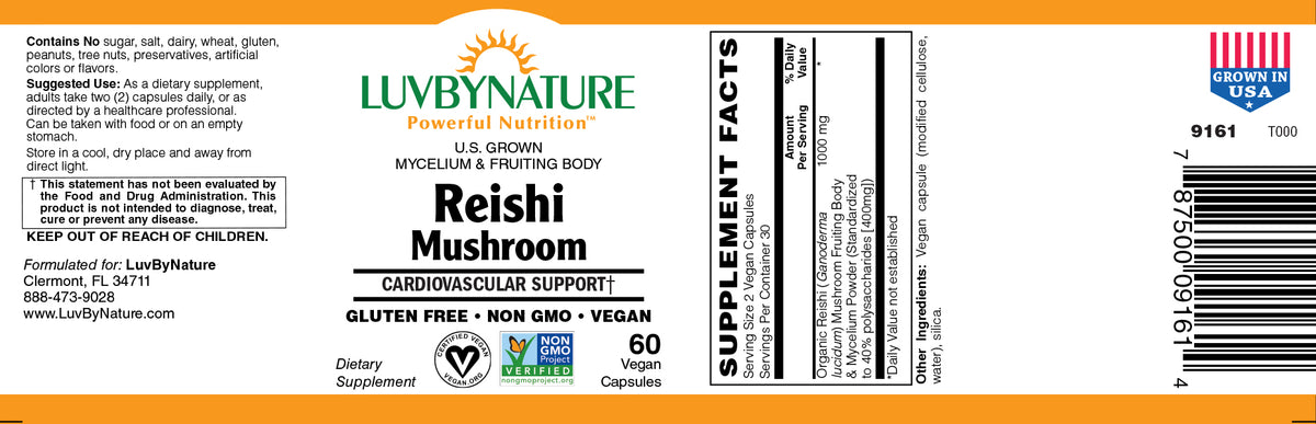 Organic Reishi Mushroom, LuvByNature