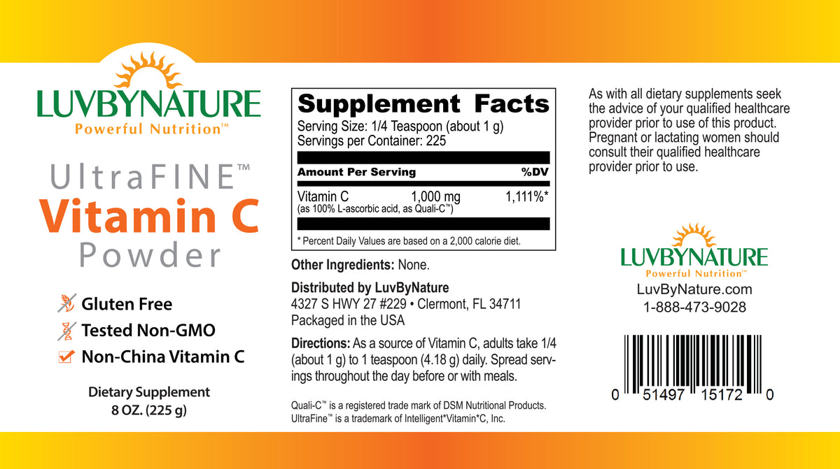 UltraFINE™ Vitamin C Powder, LuvByNature