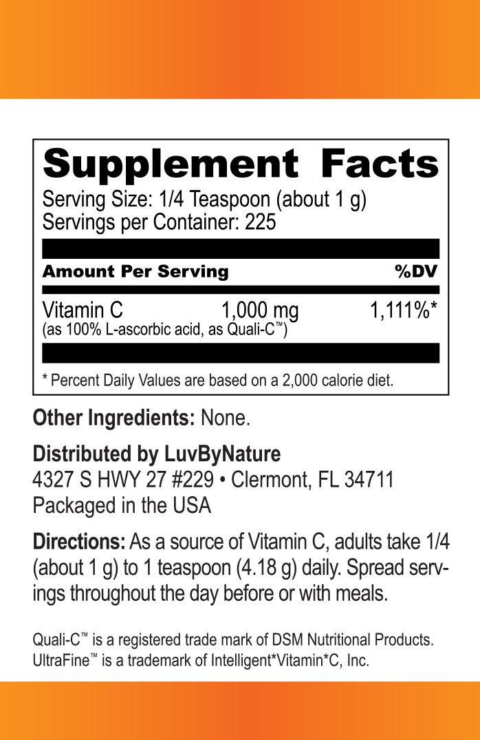 UltraFINE™ Vitamin C Powder, LuvByNature