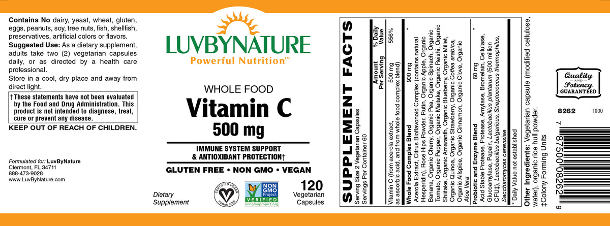 Whole Food Vitamin C, LuvByNature