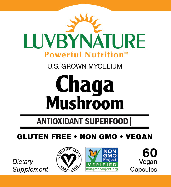 Organic Chaga Mushroom Powder, LuvByNature