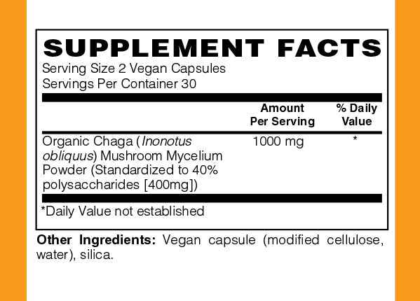 Organic Chaga Mushroom Powder, LuvByNature