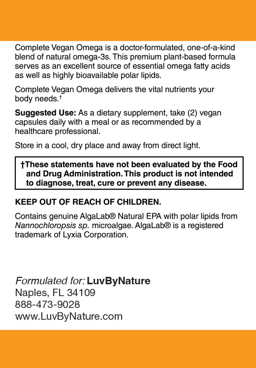 LuvByNature Complete Vegan Omega