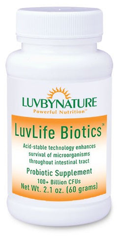LuvLife Biotics, LuvByNature, 100+ Billion CFUs - 2.1 OZ., 60-Day Supply